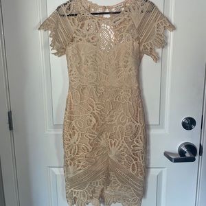 Light peach crochet dress